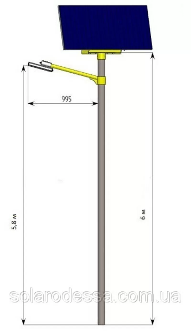 Автономная система освещения Solaris LSM20S с опорой 4